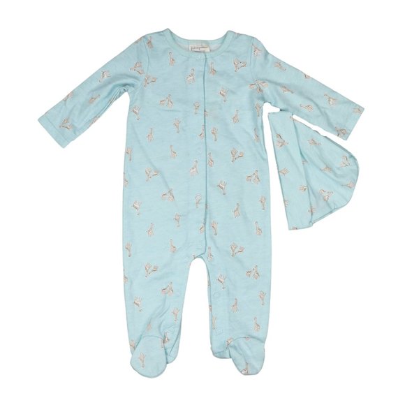 First Impressions Other - First Impressions Baby Boys Snap Front Giraffe Print Hat & Coverall Set NWT